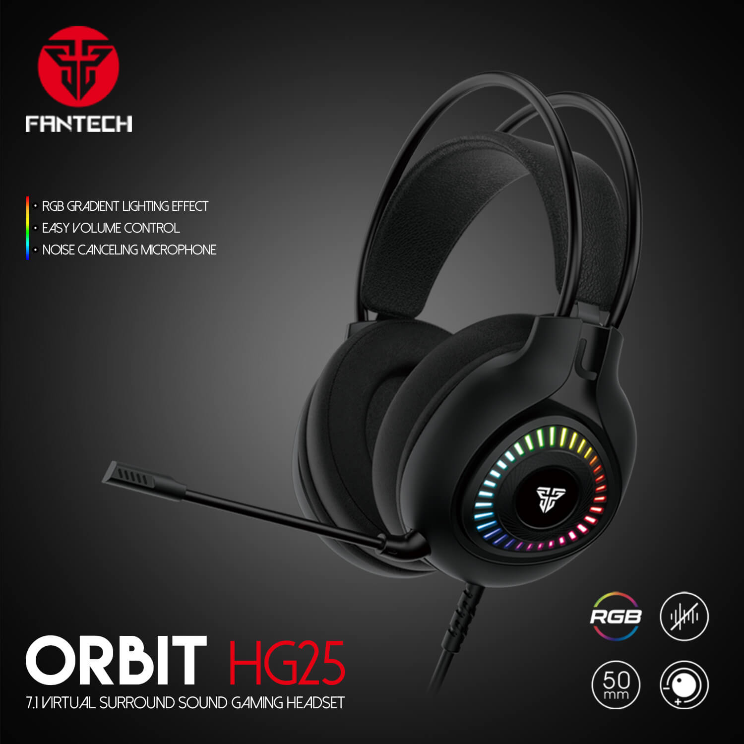 Fantech HG25 Gaming Headset 7.1 Virtual Surround Sound