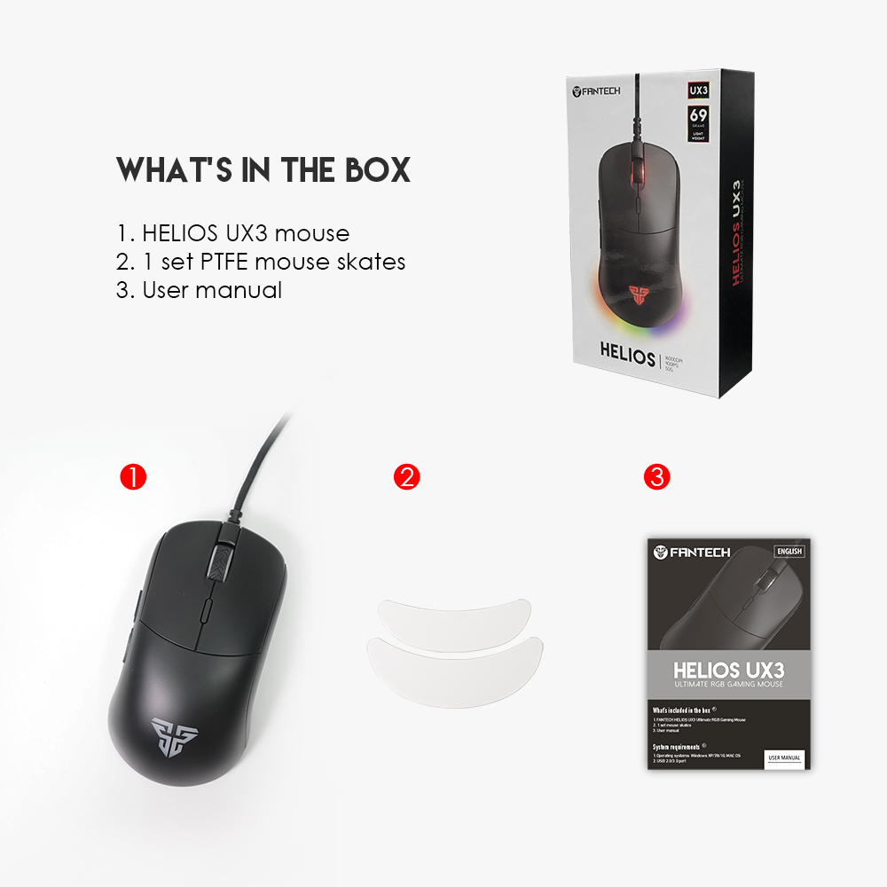 Fantech HELIOS UX3 MACRO RGB Gaming Mouse - Image 5