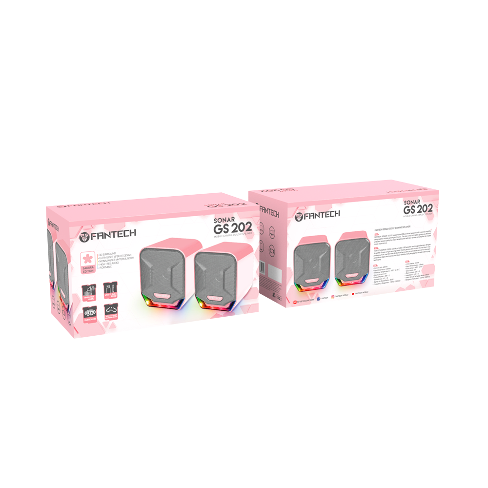 Fantech SONAR GS202 GAMING SPEAKER SAKURA EDITION PINK - Image 6