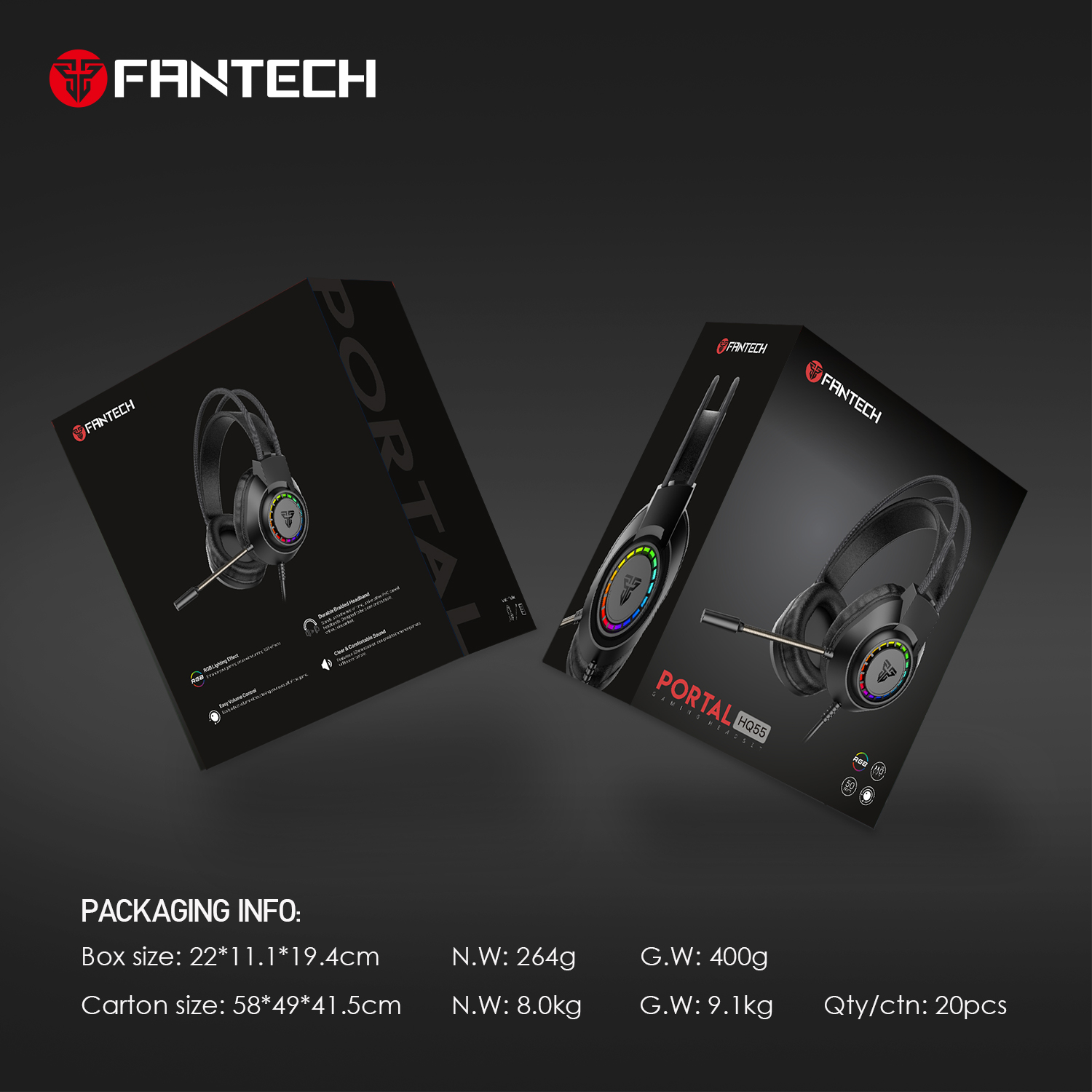 FANTECH PORTAL HQ55 GAMING HEADSET - Image 2